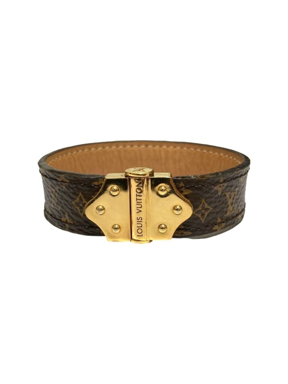 Louis Vuitton Bracelet Spirit Monogram Bangle Brown